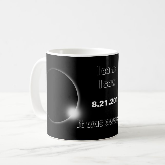Taza De Café El eclipse solar de 2017 que vine, vi, fue impresi (Anverso izquierdo)