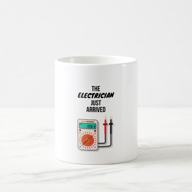 Taza De Café El Electricista Recién Llegó Regalos Para El Elect (Centro)