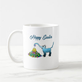 Taza De Café El elefante azul recoge huevos de Pascua