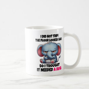 Taza De Café El Elefante No Salí Del Suelo Me Parecía Triste As