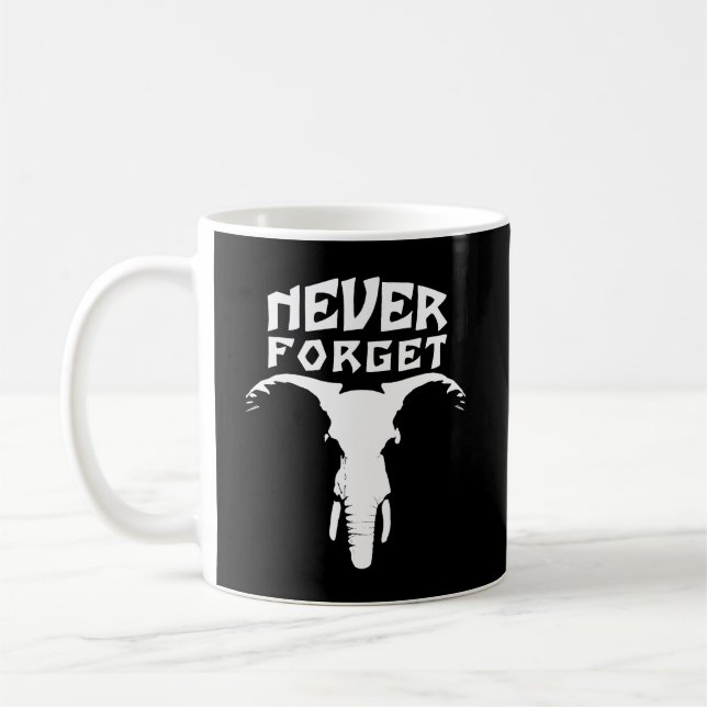 Taza De Café El elefante nunca se olvida (Izquierda)