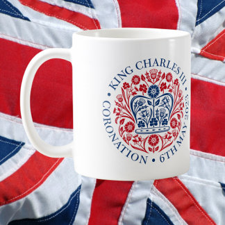 Taza De Café El emblema de la coronación del rey Carlos 2023