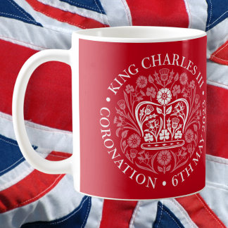 Taza De Café El emblema de la coronación del rey Carlos 2023