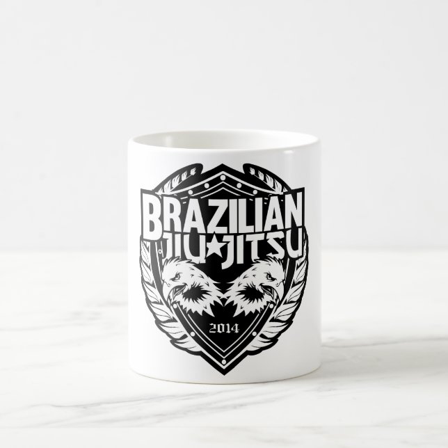 Taza De Café El emblema del Personalizable brasileño Jiu Jitsu (Centro)