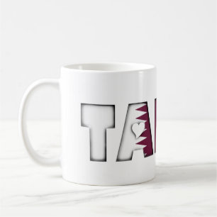 Taza De Café El emir de Tamim de la bandera de la tipografía d