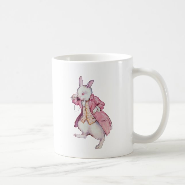 TAZA DE CAFÉ EL ENCANTADOR RABBIT BLANCO DE ALICE (Derecha)
