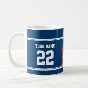 Taza De Café El equipo de fútbol adaptable azul y blanco
