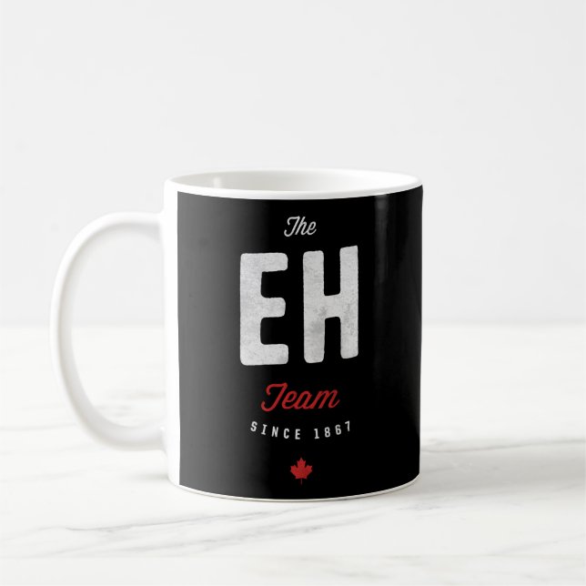 Taza De Café El equipo Eh 1867 Canada Maple Leaf Hockey Canadie (Izquierda)