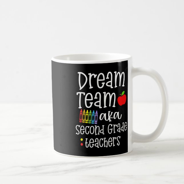 Taza De Café El equipo soñador de profesores divertidos de segu (Derecha)