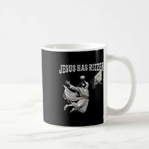 Taza De Café Él es divertido Rizzin Jesús Bysketbyll Meme - Uni