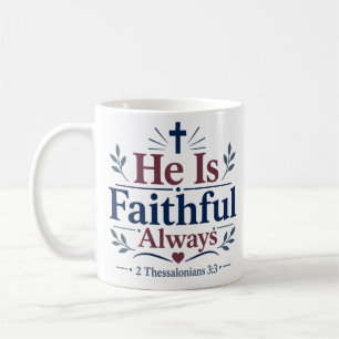 Taza De Café Él Es Fiel Siempre Cita Cristiana Espiritual