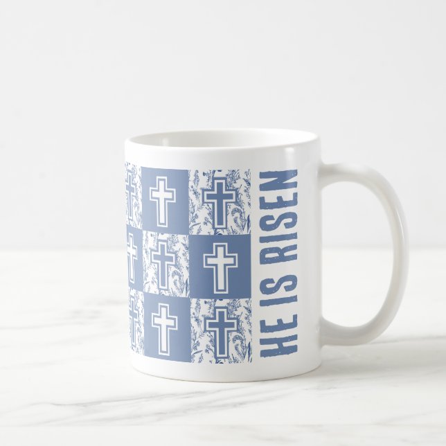 Taza De Café ÉL ES LA Cruz Cristiana RISEN DE Pascua (Derecha)