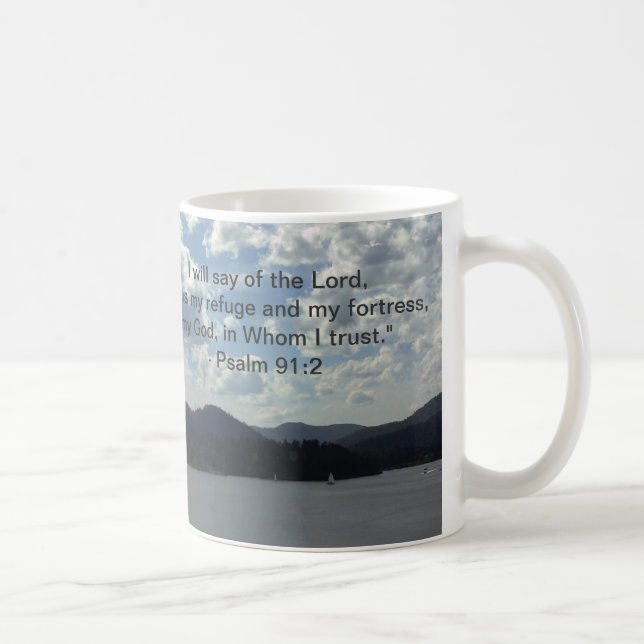 Taza De Café "Él es mi refugio y mi fortaleza… (Derecha)