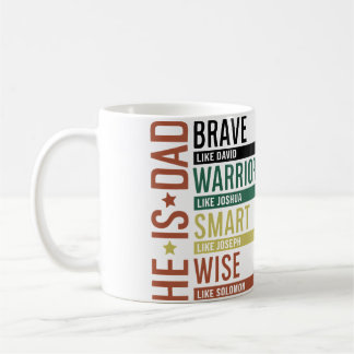 Taza De Café Él es papá valiente como David Guerrero Fe Jesús C
