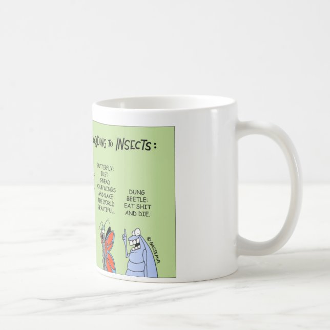 Taza De Café El escarabajo de estiércol comtempla el (Derecha)
