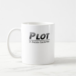 Taza De Café El Escritor Gracioso Pun Plot Crea Carácter