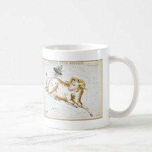 Taza De Café El espejo de Urania, la constelación de Aries vint