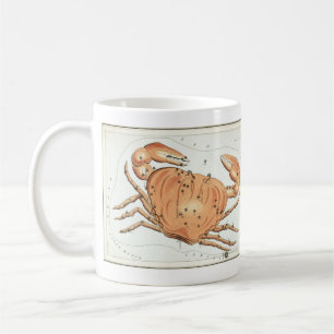 Taza De Café El espejo de Urania, la constelación del cáncer de