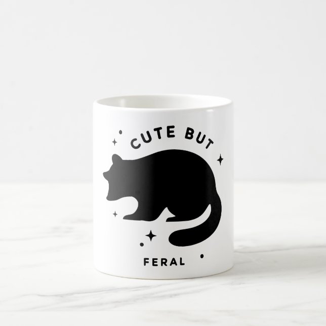 Taza De Café El espíritu animal, lindo pero feral, Keepsake Mug (Centro)