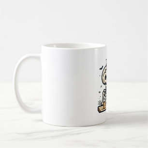Taza De Café El Esqueleto del Periódico Diario Spook Halloween