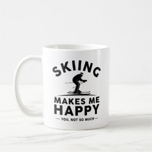 Taza De Café El esquí me hace feliz no tanto