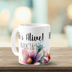 Taza De Café Él está vivo Marcos 16:11