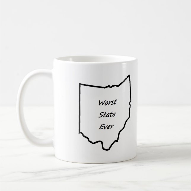 Taza De Café El estado peor de Ohio nunca (Izquierda)