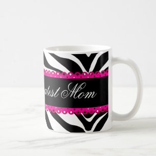 Taza De Café El estampado de zebra y el cordón más grandes de