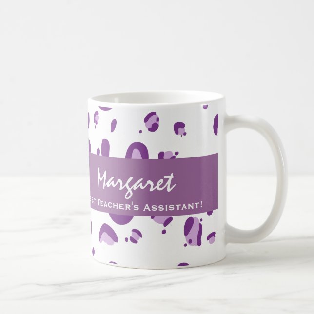 Taza De Café El estampado leopardo conocido de encargo auxiliar (Derecha)
