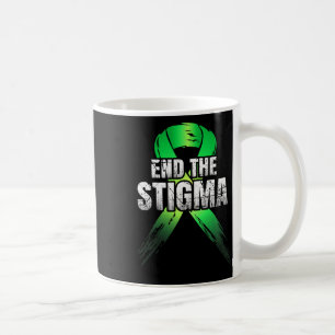 Taza De Café El estigma - Cinta verde de sensibilización sobre 