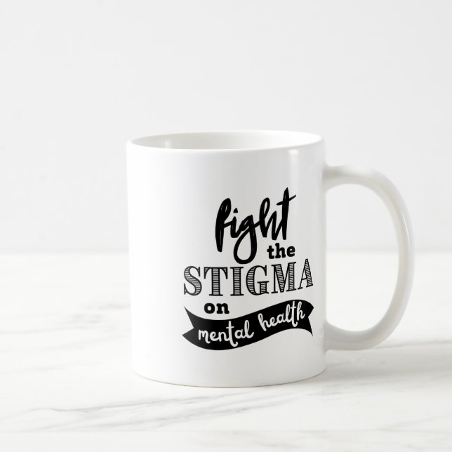 Taza De Café El estigma, la conciencia sobre la salud mental, l (Derecha)