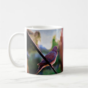 Taza De Café El estilo de pintura de la paloma de la paloma de