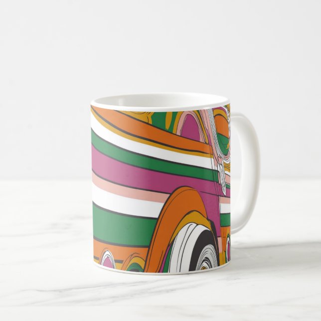Taza De Café el estilo psicodélico o pop-art recuerda  (Anverso derecho)