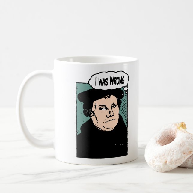 Taza De Café El eterno último pensamiento de Lutero (Con donut)