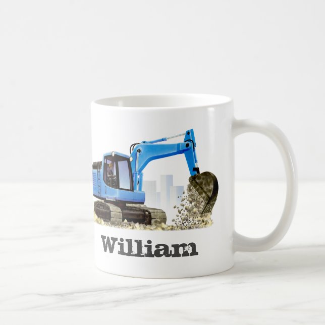 Taza De Café El excavador picador azul conocido de encargo del (Derecha)