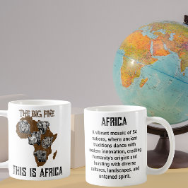 Taza De Café El Explorador de África de los Cinco Grandes