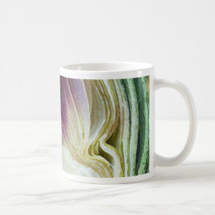 Taza De Café El extracto texturiza perfil de la alcachofa