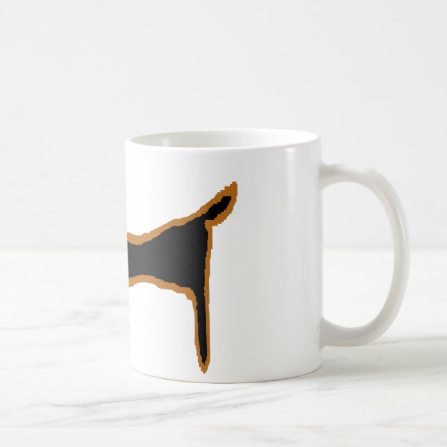 Taza De Café El famoso Dachshund negro (Derecha)