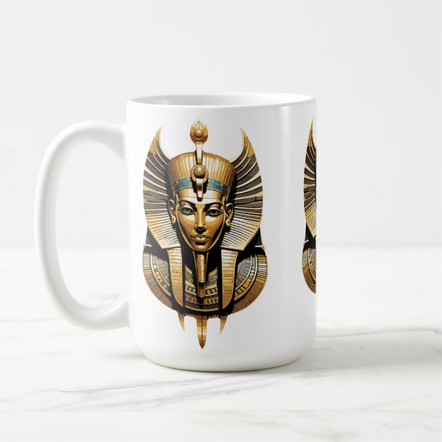 Taza De Café El faraón dorado en el arte Regal Headdress (Izquierda)