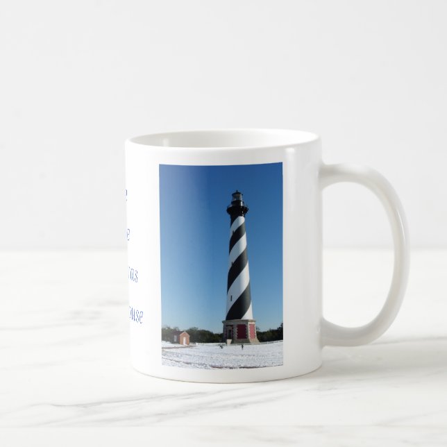 Taza De Café El faro de Hatteras del cabo (Derecha)