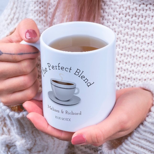 Taza De Café El favorito perfecto para una boda de café blend (The Perfect Blend Coffee Wedding Favor Coffee Mug-coffee theme party gift idea)