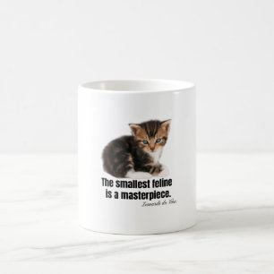 Taza De Café El felino más pequeño es una obra maestra.
