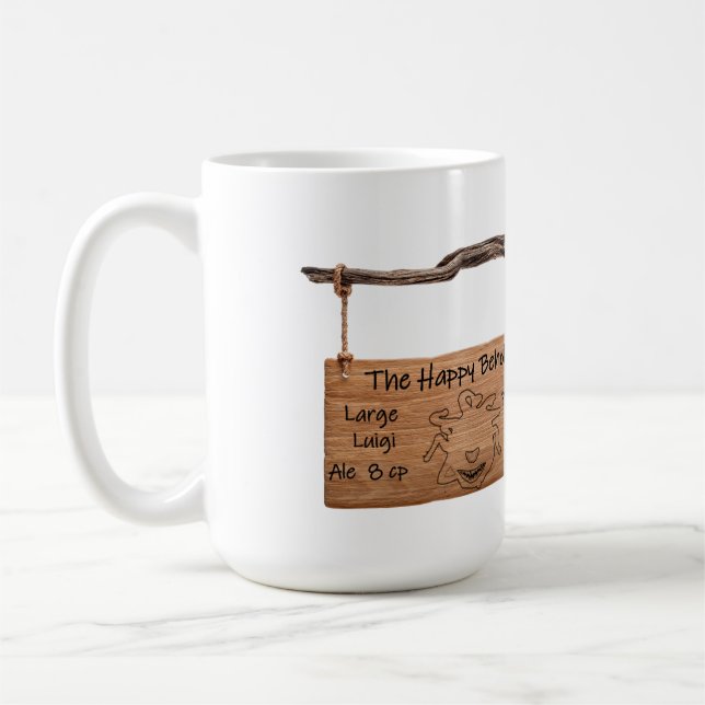Taza De Café El feliz Rótulo Tavern Mug (Izquierda)