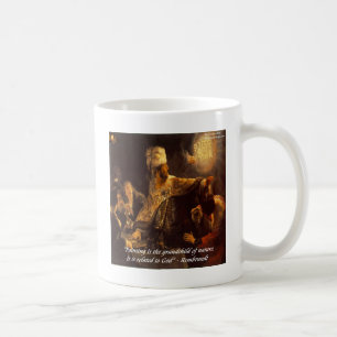 Taza De Café El festín de Baltasar & Cita de Rembradt