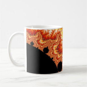 Taza De Café El flamear Sun - fractal