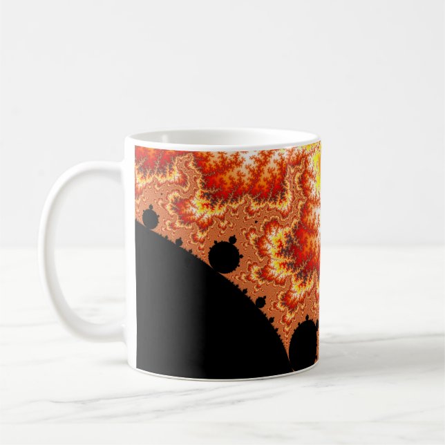 Taza De Café El flamear Sun - fractal (Izquierda)