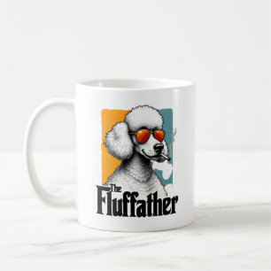 Taza De Café El Fluffather Poodle Vintage Divertido Perro Mafia