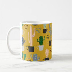 Taza De Café El fondo del patrón de Cactus es transparente. Cin