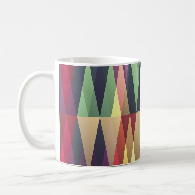 Taza De Café El fondo sin igual con muchos trianglesstreet, art (Izquierda)
