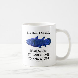 Taza De Café El fósil vivo recuerda: Toma uno para conocer uno